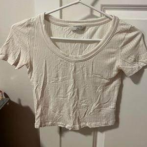 Babaton Cropped Ribbed Short Sleeve Too